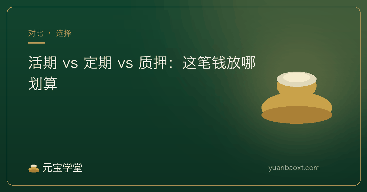 活期定期质押怎么选封面
